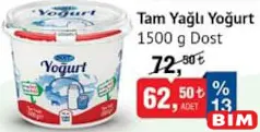 DOST TAM YAĞLI YOĞURT 1500 G